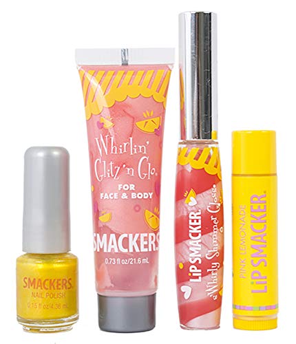 Lip Smacker Pink Lemonade Glam Bag Makeup Set for Girls - 4 Piece