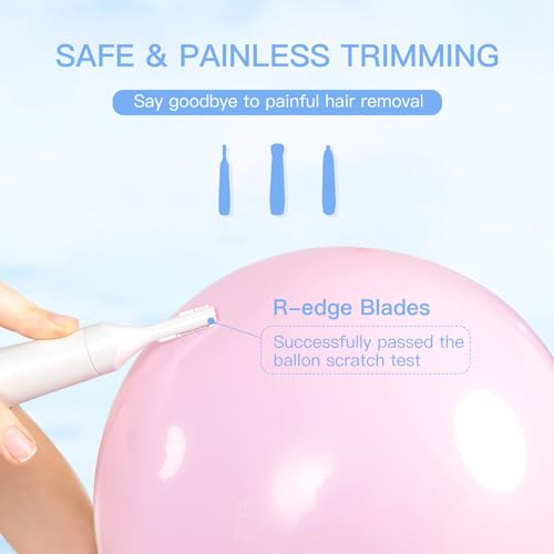 Nose Hair Trimmer for Women and Men, 3-in-1 Electric Facial Hair Removal Rechargeable Portble Waterproof Face Shaver Razor for Nose Ear Eyebrow Peach-Fuzz Lips Chin FT3001 (Pack of 2)