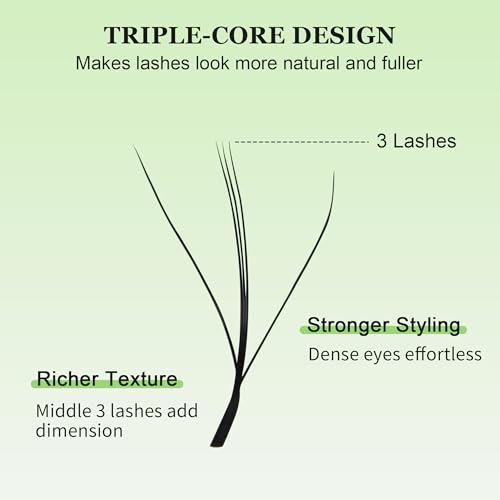 W Lashes 3D Eyelash Extensions Premade Fans 0.07D C/D Curl 8-12mm
