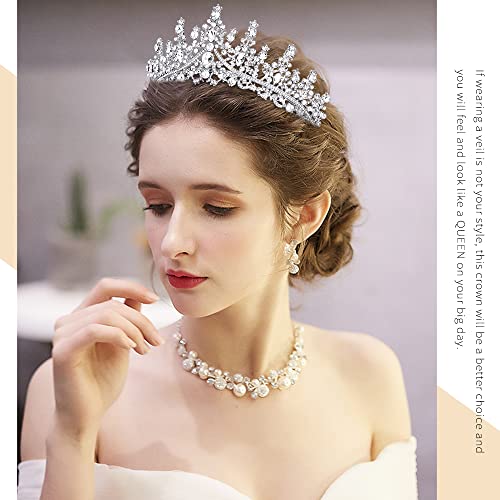 Queen Crown for Women Crystal Rhinestone Wedding Tiara