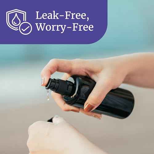 Infinity Jars 100 ml (3.4 fl oz) Refillable UV Black Glass Pump Bottles Leak-Proof Travel Containers for Toner, Sanitizer, Beard Oil, Hair Serum, Essential Oils Pack 10