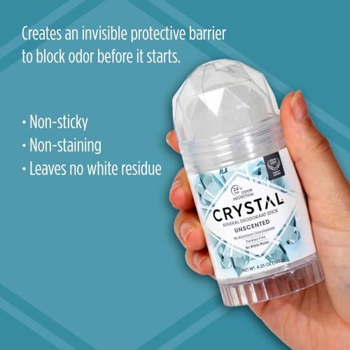 Crystal Mineral Deodorant Stick, Unscented, 4.25 oz