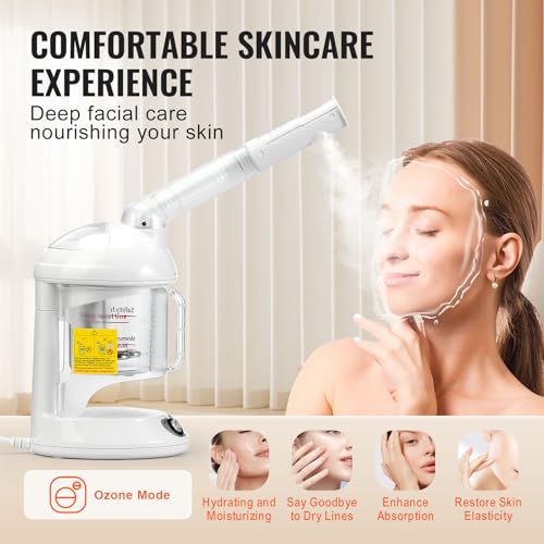 VEVOR 2 in 1 Hair & Facial Steamer with Bonnet Hood