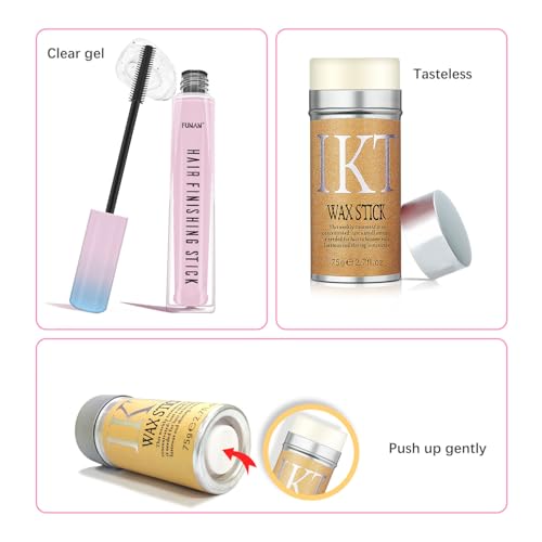 Hair Wax Stick Set - 3 Pcs for Edge Control & Flyaway Taming