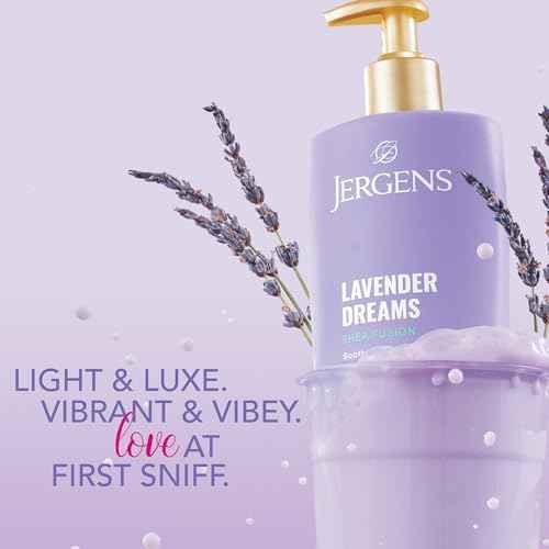 Jergens Shea Fusion Lavender Dreams Body Lotion, Scented Lotion, Moisturizer with Shea Butter and Vitamin E, 14 Fl Oz