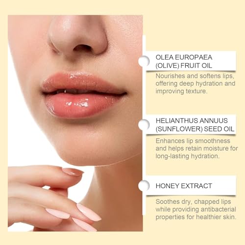 Honey Lip Plumper Gloss - Moisturizing Lip Oil Serum, 2pcs