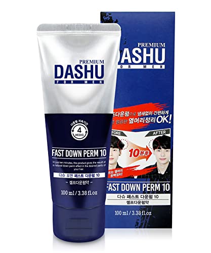 DASHU Down Perm for Men 3.38oz - 10-Minute Hair Relaxer