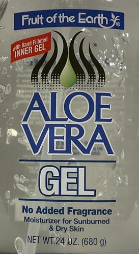 Fruit Of The Earth Aloe Vera 100% Gel, Crystal Clear 24 oz (Pack of 3)