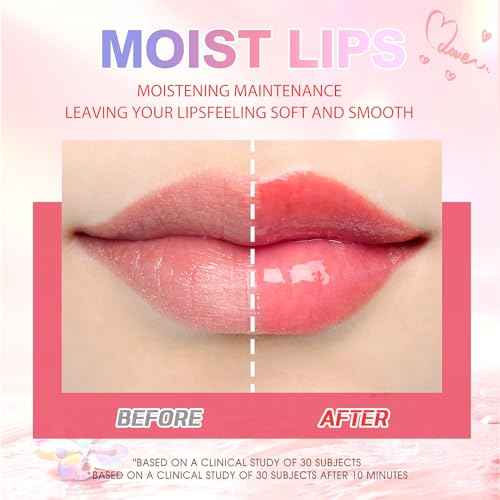 LANGMANNI Moisturizing Lip Oil,No-Sticky Lip Gloss Lip Balm Lip Care,Fruit Flavoured Lip Oil For Dry Lip's Moisturizing Hydrating And Nourishing ((Raspberry))