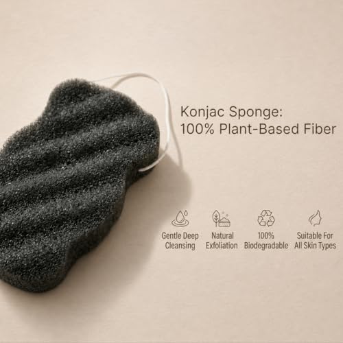 Korean Exfoliating Hemp Glove & Konjac Sponge Set