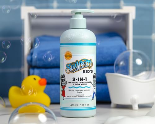 Suavecito Kids 3-in-1 Shampoo & Body Wash, Milk & Honey, 16oz