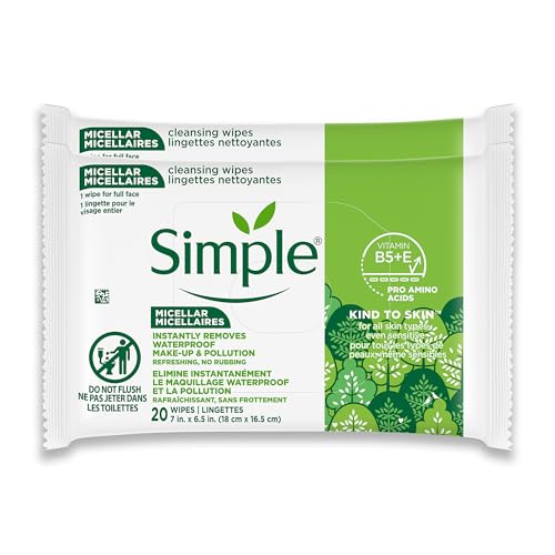 Simple Micellar Makeup Remover Wipes - 2 Pack, 40 Wipes