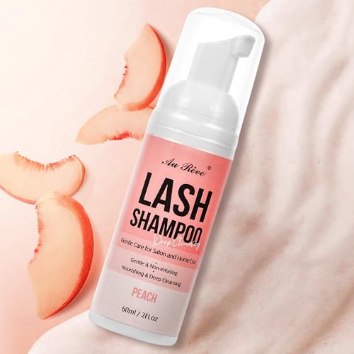 AuReve Lash Extension Shampoo 60ml – Gentle Oil-Free Cleanser with Brush