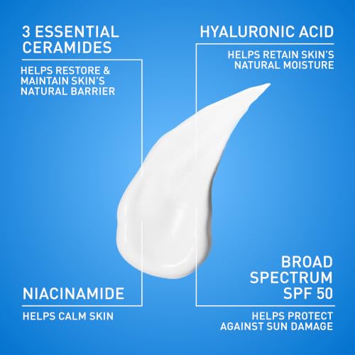 CeraVe AM Facial Moisturizer SPF 50 with Hyaluronic Acid