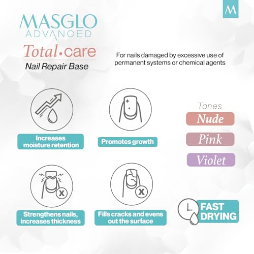 MASGLO 3-in-1 Nail Strengthener & Post-Gel Damage Recovery Treatment