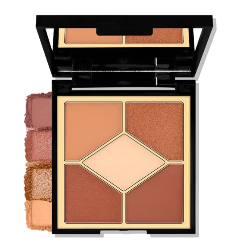 Boobeen 5-Color Eyeshadow Palette – Brown Neutral Tones, Blendable & Long-Lasting