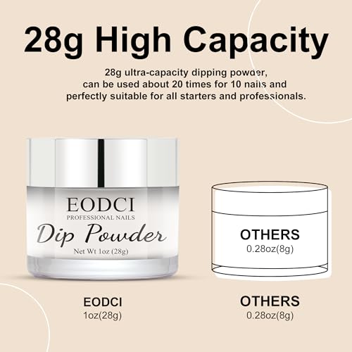 Milk White Nail Dipping Powder - Fast Drying No UV Lamp Required, 1 oz
