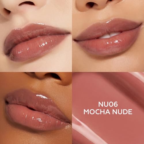 FOCALLURE Transferproof Lip Gloss - 16HR Wear, Plumping, Mocha Nude