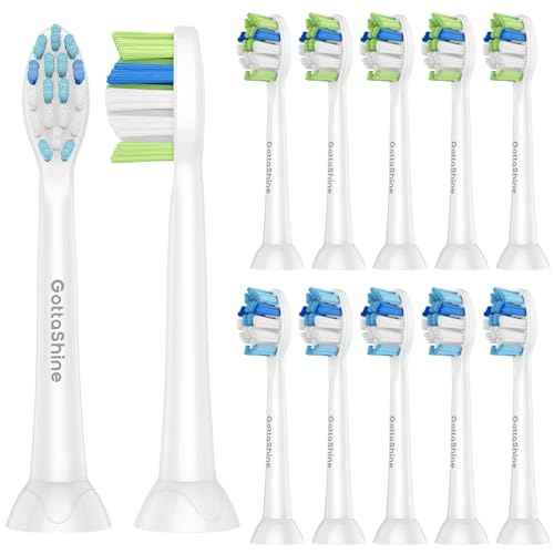 Replacement Toothbrush Heads for Philips Sonicare ? Plaque Control, Compatible with Click-on Electric Toothbrush Handles, 12 Pack White