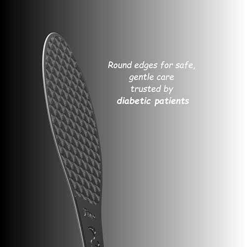 Stainless Steel Foot File with Silicone Grip ? Professional Pedicure & Callus Remover, Surgical-Grade Foot Scrubber for Dead Skin & Cracked Heels, Safe for Diabetics, Autoclavable, 2-Year Warranty
