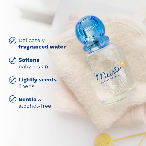 Mustela Musti Baby Plant-Based Perfume Spray New Packaging - Alcohol-Free, Chamomile & Honey, 1.69 fl oz