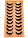 10 Pairs 3D Mink False Eyelashes - Soft Fluffy Natural Lashes