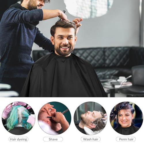 Waterproof Barber Cape 51x59 Inch Anti-Static Salon Cape with Adjustable Snap Closure - Variation 1