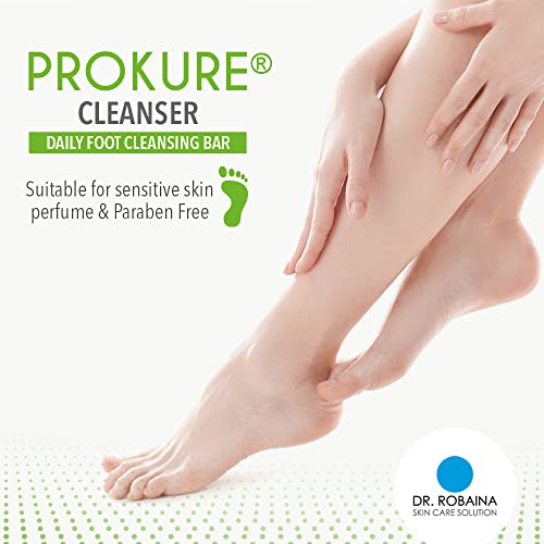 Dr. Robaina PROKURE Foot Cleanser Bar for Dry Cracked Feet & Calluses, 3 oz