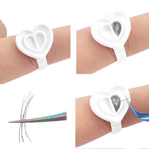 Lash Glue Rings 600PCS - V-Shape Disposable Eyelash Extension Holders