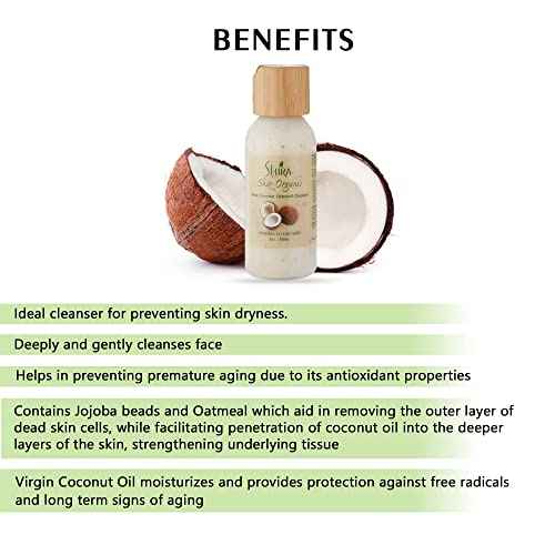 Shira Shir-Organic Pure Coconut Oatmeal Cleanser For Normal To Dry Skin Removes Dead Skin Cells And Provide Nourished Hydrated Soothing Skin.(89ml)