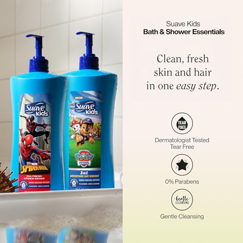 Suave Kids 3-in-1 Body Wash 2-Pack – Spiderman & Paw Patrol