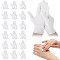42-Pack White Cotton Gloves for Dry Hands & Eczema - Unisex Sleep SPA Gloves