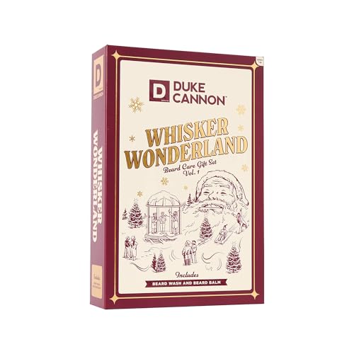 Duke Cannon Whisker Wonderland Beard Care Gift Set ? Beard Wash + Beard & Face Lotion ? Holiday Kit for Men ? Barley & Wheat Protein ? Vitamin B & E ? Light Citrus Scent ? Grooming Gift