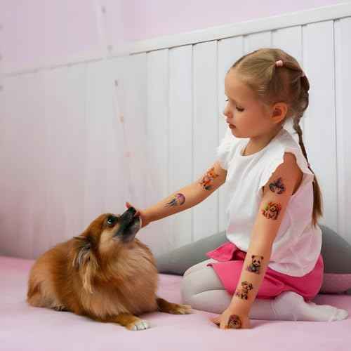 120PCS Temporary Tattoos for Kids, Cute Animal Temporary Tattoos for Boys Girls, Fake Tattoos Stickers for Birthday Party Gifts, Home Activity, Class Prizes, Carnival Rewards