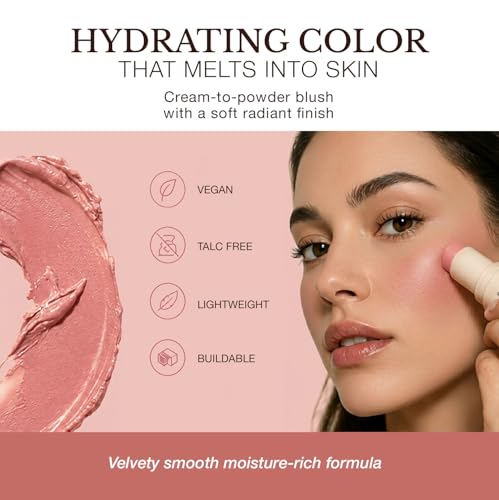 Bellapierre Hydrating Blush Stick – Cream-to-Powder Cheek Color