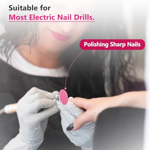 80pcs Sanding Discs Set with Metal Drill Bit - 25mm Grits for Nail Care