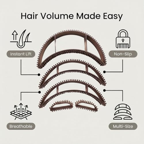 5 Pcs Bump It Hair Accessory Invisible Fluffy Pad Set Styling Tool