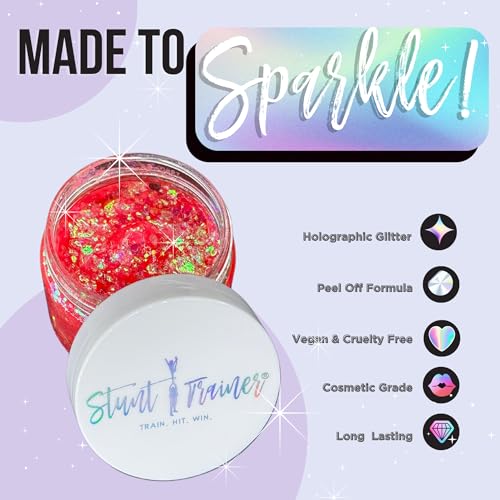 Stunt Trainer Chunky Holographic Glitter Makeup Peel Off Gel