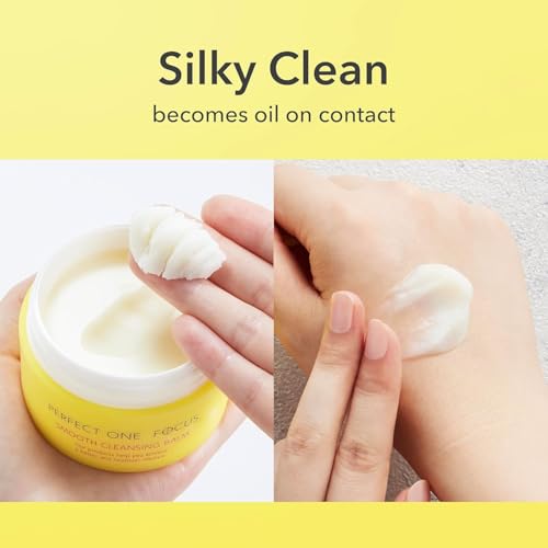 PERFECT ONE FOCUS Smooth Cleansing Balm Makeup Remover?Gentle Face Cleanser Makeup Cleansing Balm that Melts Away Makeup, Deep Pore Cleanser?Moisturizing Face Balm for All Skin Types, 2-Pack 75g x 2)
