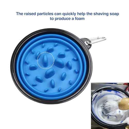 Shaving Bowl Foldable Shaving Soap Bowl for Shave Cream, Silicone Shaving Cup for Wet Shaving for Men Easy to Carry