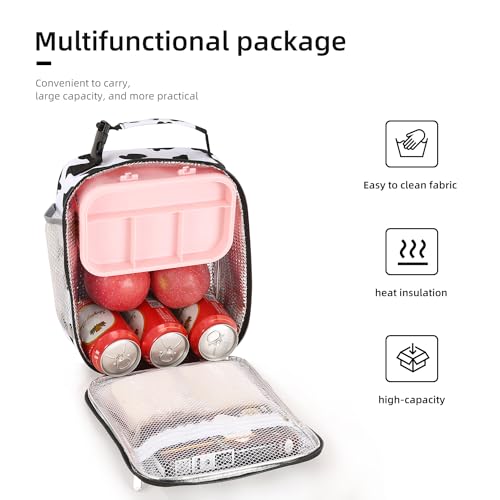 AYEANY Lunch box Lunch bag for men women Lunchbox Lunch bags Insulated Lunch bag Lunch box cooler (Cow)