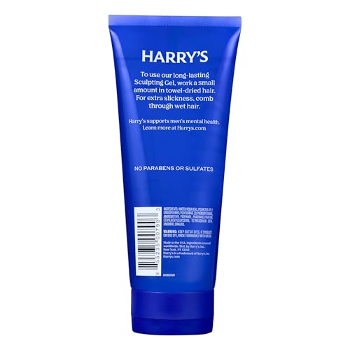 Harry's Sculpting Hair Gel for Men with Firm Hold and Polished Finish - 6.7 fl oz - Alcohol-Free Formula (Pack of 2)