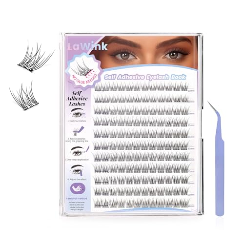 Self Adhesive Lash Clusters 132pcs 10-12mm Natural Eyelashes