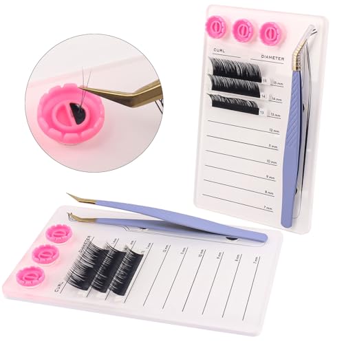 Acrylic Eyelash Extension Palette with Magnetic Tweezer Holder