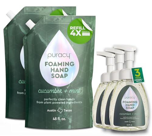 Puracy Foaming Hand Soap - Plant-Powered Cucumber Mint