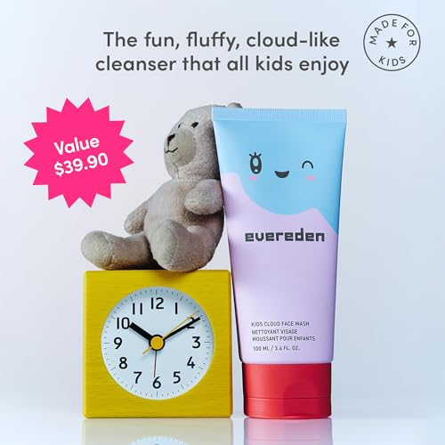 Evereden Kids Cloud Face Wash: Tropical Sorbet, 3.4 fl oz | Adorable Terry Spa & Makeup Headband | Creamy & Fun Skin Care for Kids | Easy-to-Use Face Wash | Non-toxic Skin Care