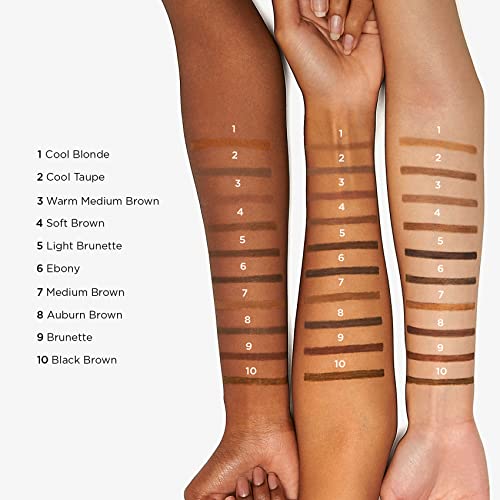 JOAH Eyebrow Pencil - Brow Down To Me Precision Brow Pencil with Built-In Spoolie Brush for Flawless Brows, Warm Medium Brown