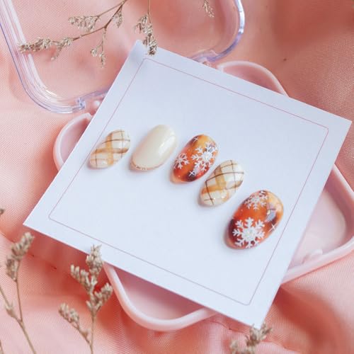 uxcell 20 Pcs Press on Nail Storage Box with Adhesive Double Sided Tape, Acrylic Nail Display Box for Nail Salon Home Storage Supplies, Clear/Pink