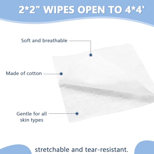 200PCS Ultra-Thin Lint-Free Cotton Pads for Face & Nails