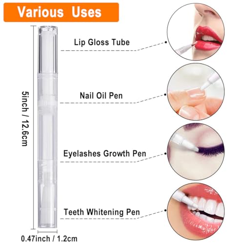 10 Pack 3ml Twist Cuticle Oil Pens with Brush Applicator